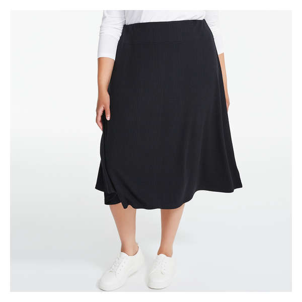 Women+ Elastic Waist Skirt - JF Black